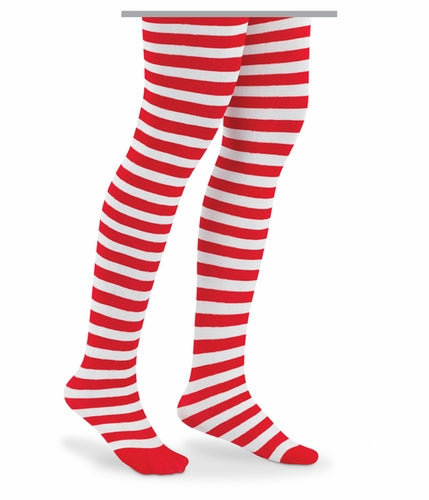 red and white stripe tights one size - Bespoke Dancewear